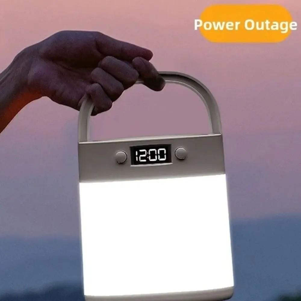 Dimmable Bedside Lamp Remote Control Reading Table Lamp Eye Protection Clock  Desktop