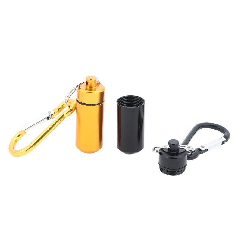 Mini Waterproof Portable Aluminum Pill Box Cases Container Organizer Storage For Vitamin Fish Oils Keychain Earplug