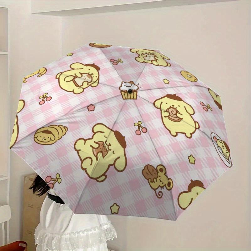 1pc Cute Puppies and Pastries Pattern Umbrella with Plastic Handle,Suitable for All Seasons Home Travel Outdoor UmbrellaSanlio570