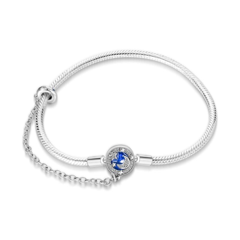 Bracelet Silver 925 Original Cute Cat Luminous Butterfly Tree of Life Bracelets Fit DIY Charms Beads Jewelry Gift Making