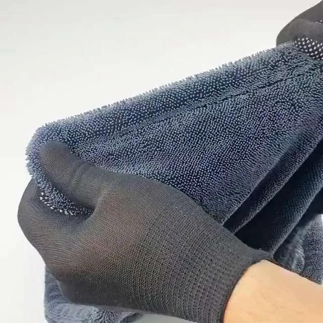 Double Layer Microfiber Car Drying Towel 40x60cm High Absorbency 1000g Per Square Meter Wash and Dry Cloth for Vehicle Cleaning and Detailing