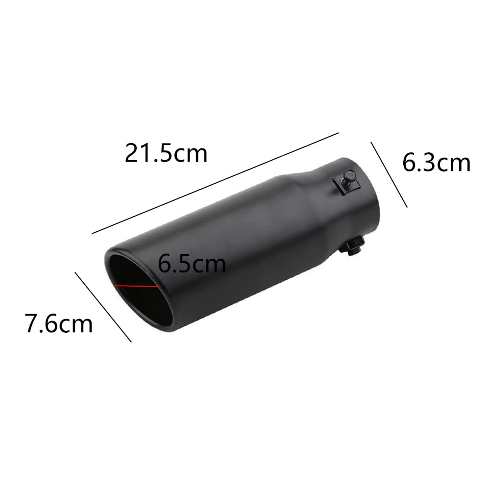 Srasakan Car Muffler Cutter, Straight Type, Muffler Tip, Diameter 2.5 Inches (63 Mm), Drop