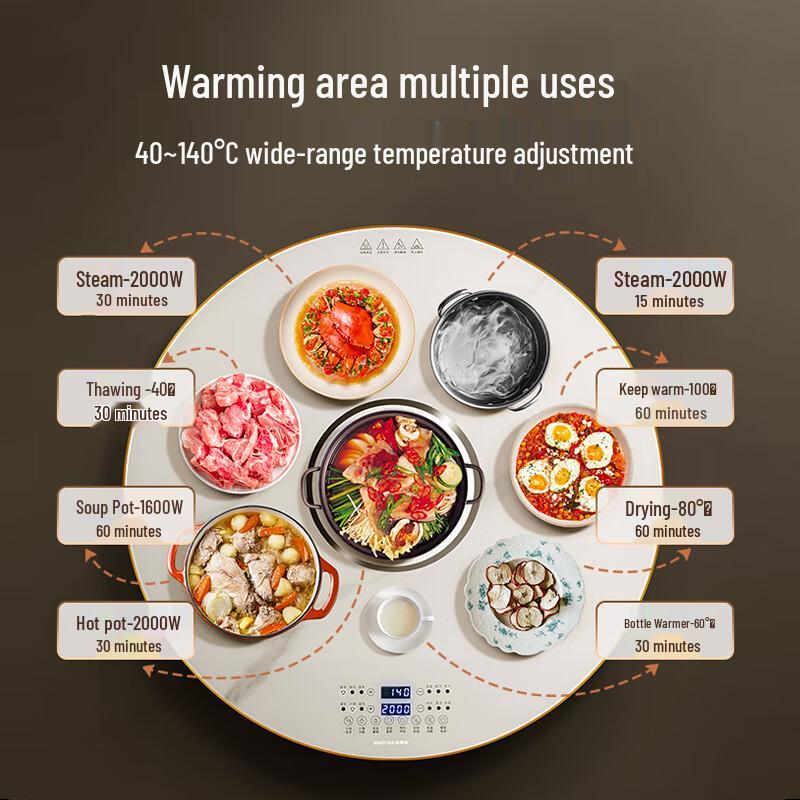 Умный вращающийся подогреватель для хот-пота Huabeisen обеденный стол
