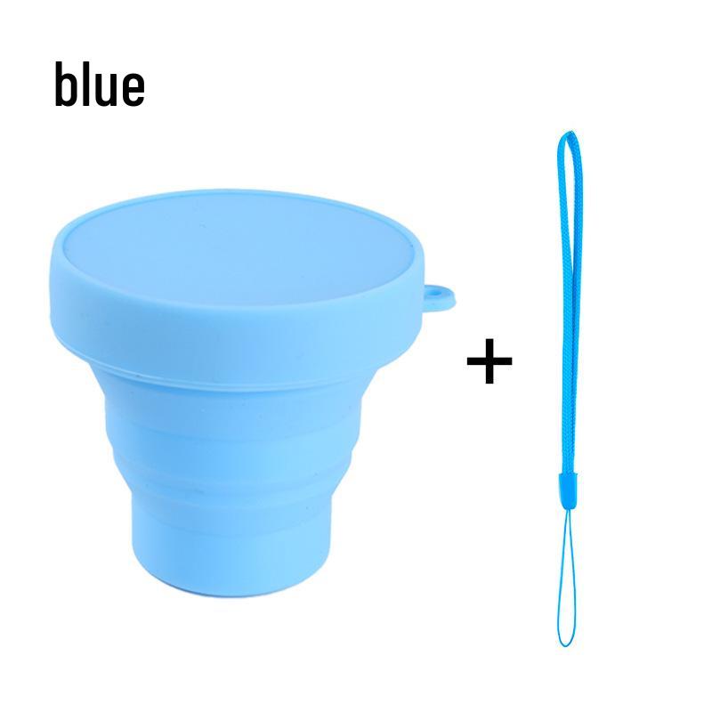 Portable Silicone Foldable Water Cup - High Temp Resistant, Food Safe, Ideal for Outdoor Sports and Travel.