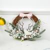 Forest Style Christmas Door Wreath - Wooden Holiday Ornament for Hotel Decor