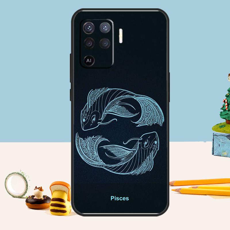 Zodiac Sign Case For Oppo A80 A60 A40 A15 A16 A17 A57 A94 A74 A54 A76 A96 A18 A38 A58 A78 A98 A5 A6 Pro