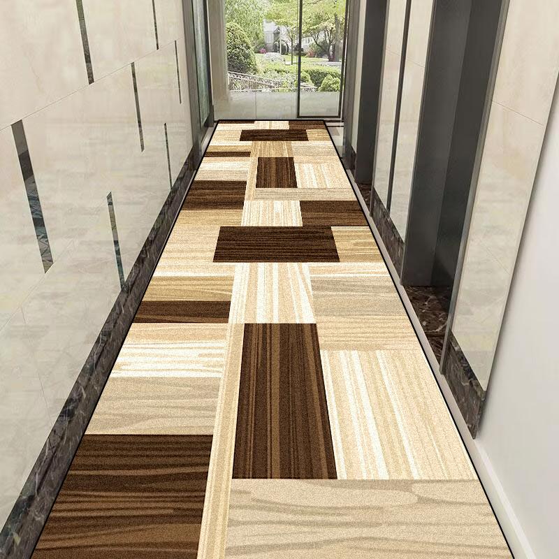 Modern Light Luxury Long Corridor Carpet Living Room Hall Decoration Runner Rug Non-slip Washable Kitchen Mat Size Customized