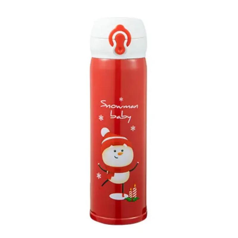 Christmas Thermos Cup Cartoon Christmas Tree Stainless Steel Insulated Mug Outdoor Travel Coffee Cup Christmas Childrens Gift