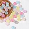 Colorful Acrylic Crackle Pattern Round Beads for DIY Bracelet, Phone Case, Bag Accessories
