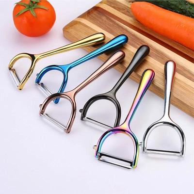 1Pc Stainless Steel Melon Planer Zinc Alloy Peeling Knife Home Kitchen Gadget Peeler Creative Gold Plated Melon Kitchen Tools