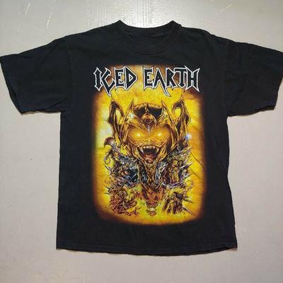 Iced Earth Band Reprint Korte Mouw Zwart Unisex T-shirt T2004