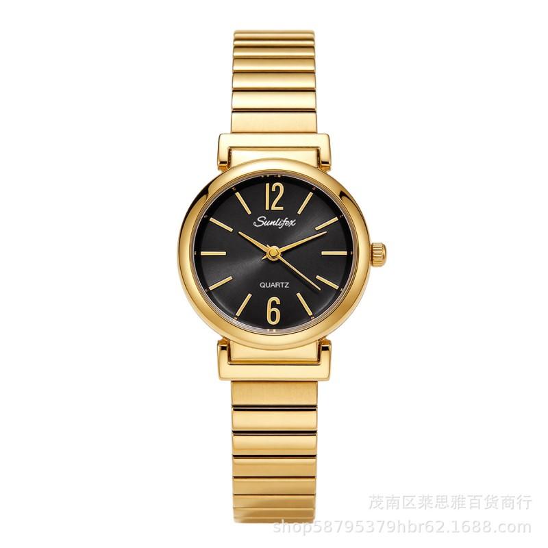 Sunlifex Ankra Red Small Gold Watch - Elegant Fashion Quartz Wristwatch Women