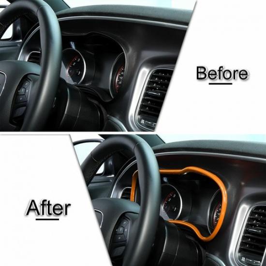 Dashboard trument Box Cover Trim Accessories For Dodge Charger 2015-22 Orange