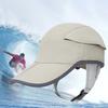UPF 50+ Faltbare UV-Schutz Wander-Surf-Kappe Sommer Wasserdichte Baseballkappen für Männer Frauen Strand Angeln Sommer Safari Kappen