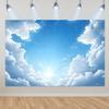 Blue Sky White Cloud Background Natural Landscape Home Party Decoration Backdrop Portrait Photography Banner Baby Shower Props