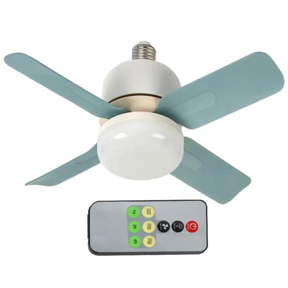 With Remote Control E27 Socket Ceiling Fan Wireless Fans Lighting Office Garage Restaurant