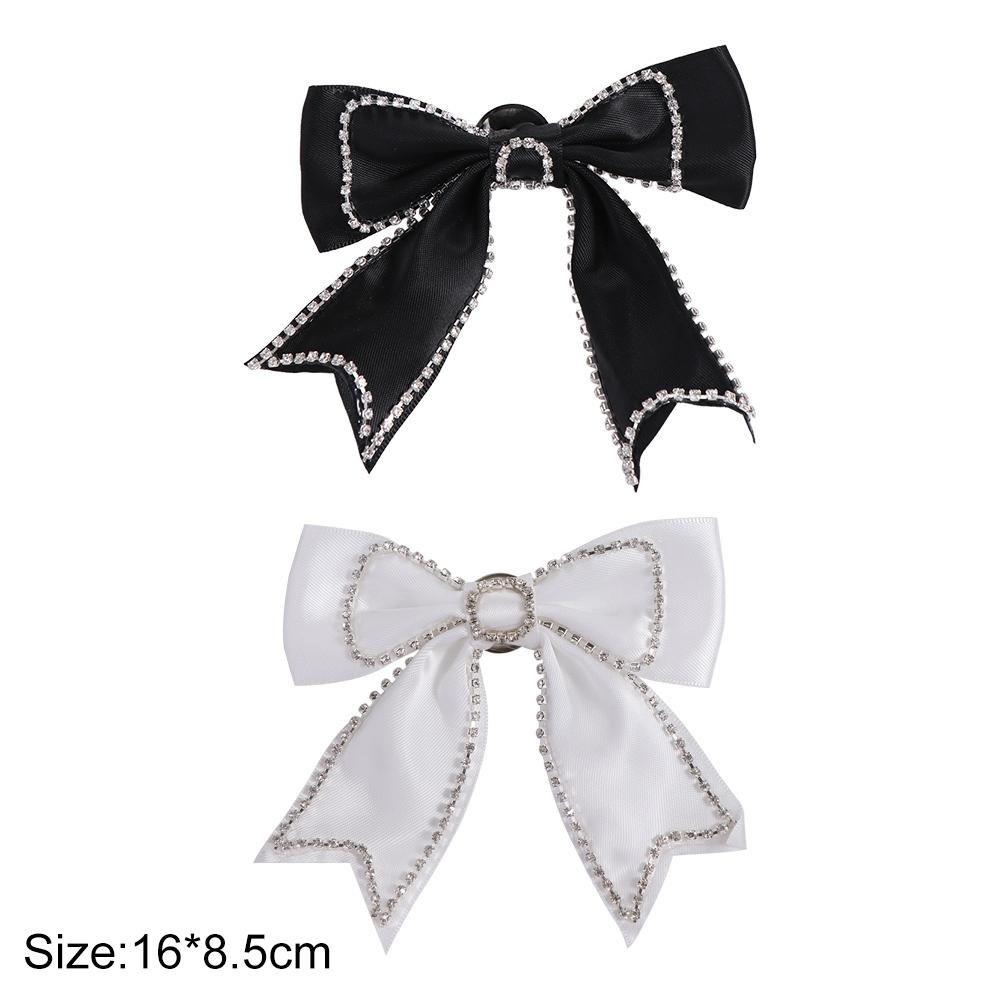 Rhinestone Bow Patch Ribbon Cloth Applique Clothes Accessory Cloth Patch  Women