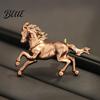 Romantic Horse Brooch Pin Retro Enamel Design Badge Clothes Equine-inspired