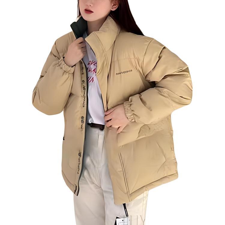 New Balance Warm and Windproof Sports Down Jacket Asia Sizing 'Beige Grey' Men's AMJ14306-BEI