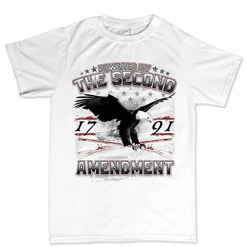 Eagle American Patriot Unisexs Cotton TShirt Athletic Casual Freedom White M