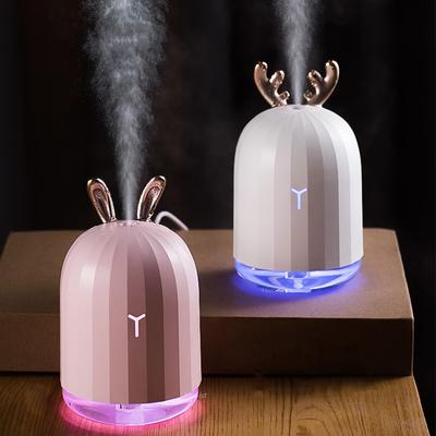 Umidificator de aer de birou USB portabil Mini difuzor cu ultrasunete de ulei esențial de aromă cu lumină de noapte LED pentru mașină la biroul de acasă