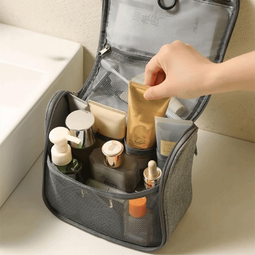 With Hanging Hook Travel Toiletry Bag Waterproof Travel Essentials Organizer Beautician Use