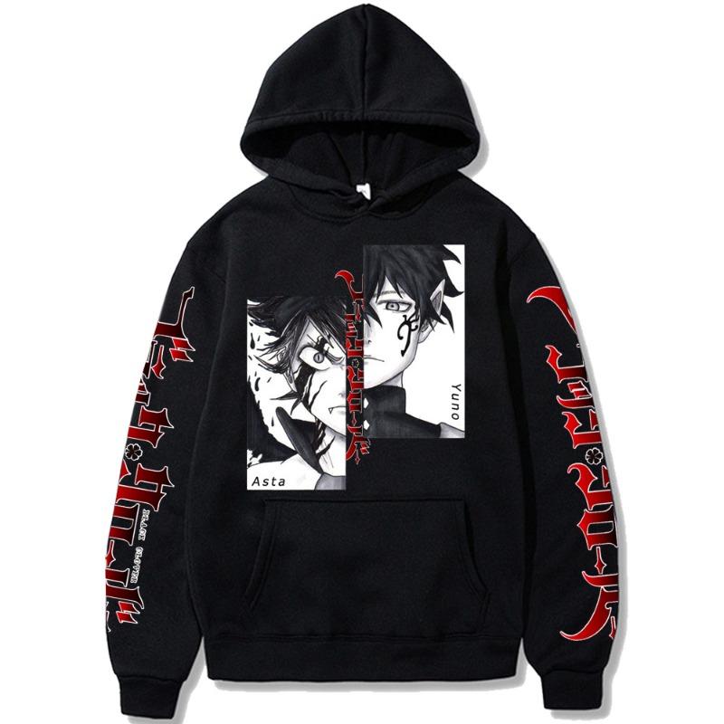 Japanese Animation Black Clover Hoodies Women Men Long Sleeve Hooded Sweatshirts Unisex Streetwear Pullover Clothing