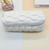 Spacious Korean-Style Pencil Case & Makeup Bag In Girlish Cream