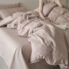 Sleeping grid full cotton long staple cotton embossed three-dimensional jacquard four piece set