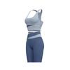 Workout Sets for Women 2 Piece Seamless U Neck Crop High Waist Shorts Color-Blocking Slimming Athletic Gym Yoga Outfits for Yoga Pilates Activewear