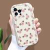 Kreslený vzor krémová textura pouzdro vlnitý okraj měkký silikonový kryt pouzdro na telefon pro iPhone Samsung Huawei Honor Xiaomi Redmi Infinix Tecno