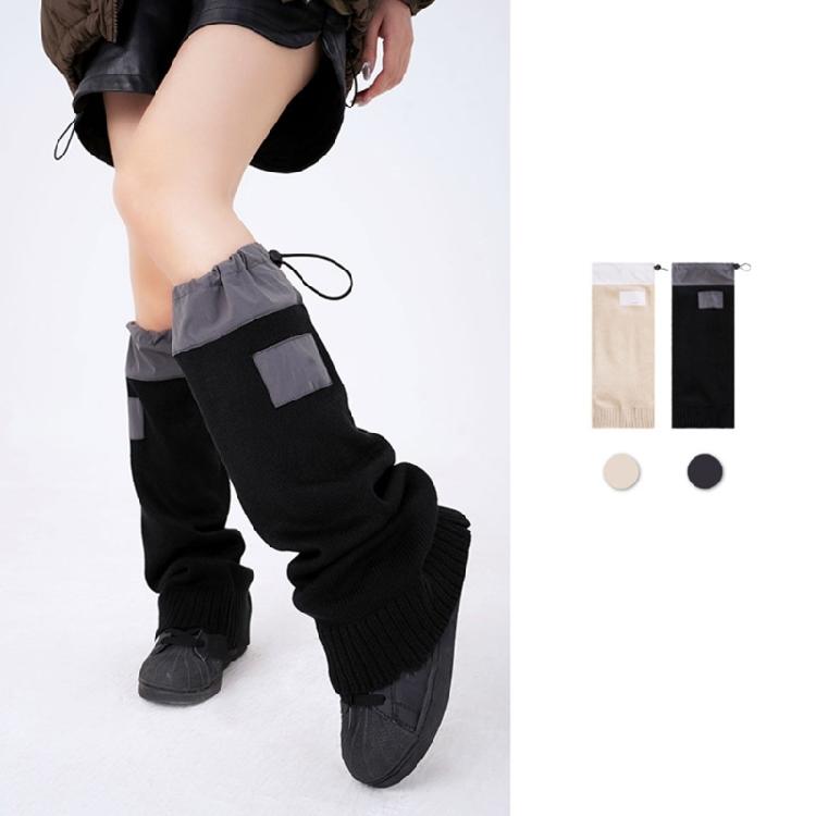 Harajuku Leg Covers with Adjustable Drawstring Punk Grunge Baggy Footless Socks Leg Warmers Gaiters Streetwear for Women
