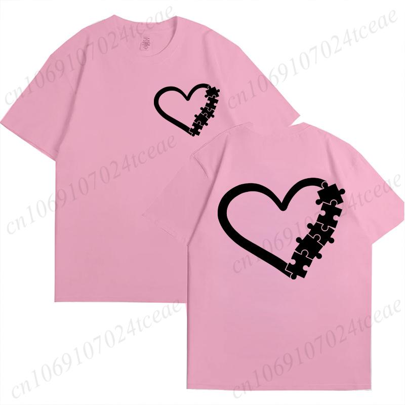 Autismus Awareness T-Shirt für Damen Autismus Mama Geschenk Sonderpädagoge Kurzarm-T-Shirts ASD Kleidung Puzzleteil Shirt