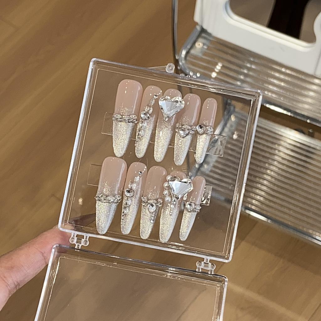 Flash Gradient Beveled Edges Broken Diamond Pearls Piled Diamond Glacier Cat Eye Can Be Detached Wearable Armor