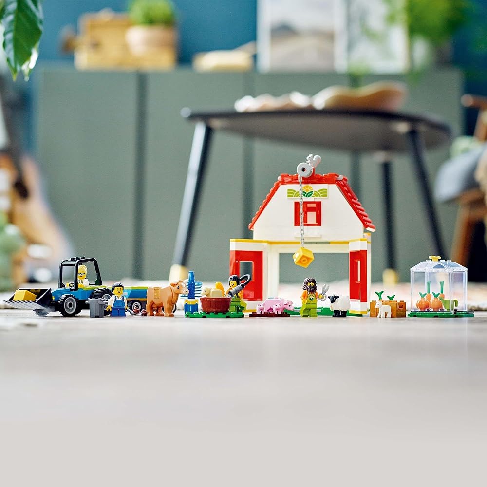 LEGO City Fun Farm Animals Set 60346 Building Blocks Toy for Boys and Girls Ages 4 and Up