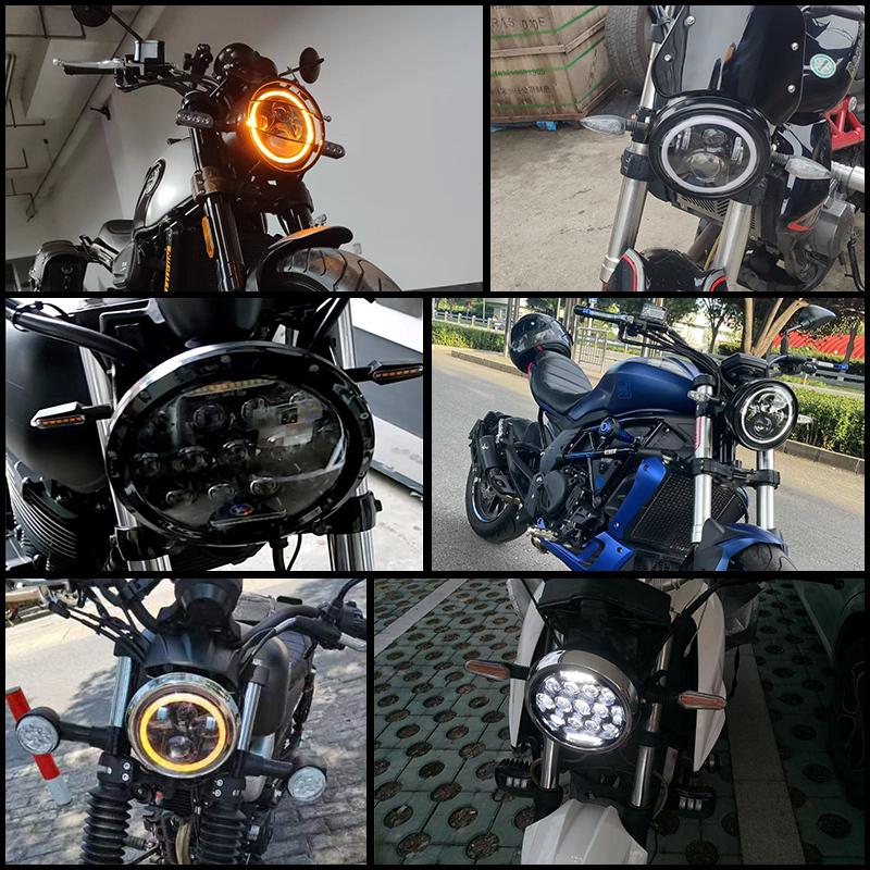 7 Inch Motorcycle LED Headlight for Motorcycle JEEP Wrangler JK Harley Touring Road King Yamaha 7Inch Round LED Headlight