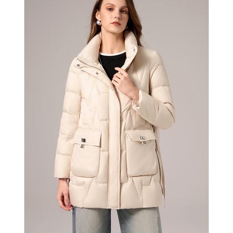 Si Shui Nian Hua Women's Elegant Mid-length Down Jacket L22015Y1