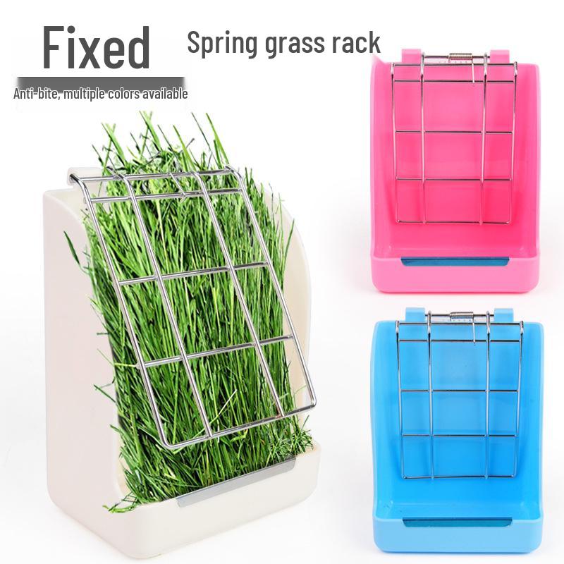 Hanging Spring Grass Rack Feeder for Small Pets