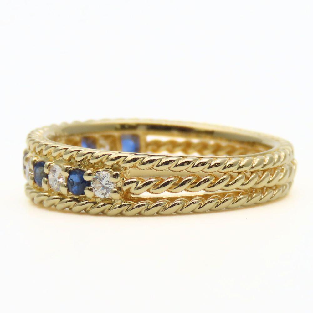 Used Dior Ring Twist EU#53 K18 yellow gold/diamond 4.4g Yellow Gold jewelry