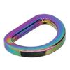 10 Stück Gepäckzubehör Regenbogen D-Ringe Zinklegierung Glänzendes Finish D-Ring Schnallen Langlebige Nicht geschweißte Metallringe Bastelprojekte