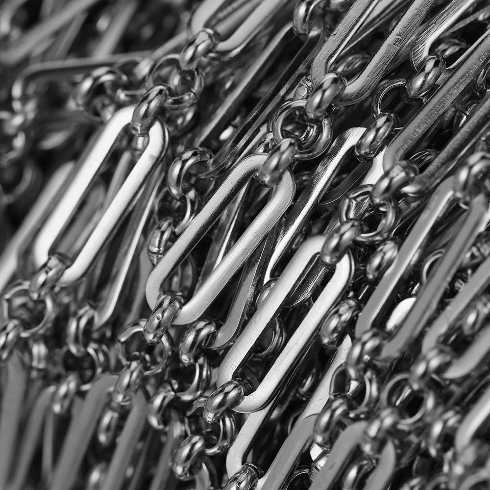 1 Meter Gold Color Stainless Steel Flat Cable Link Rolo Chains for DIY Jewelry Making Supplies Wholesale In Bulk Necklace Making