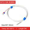NTC 10K Temperature Sensor Waterproof Thermistor Probe Oil-Resistant Stainless Steel Industrial Use