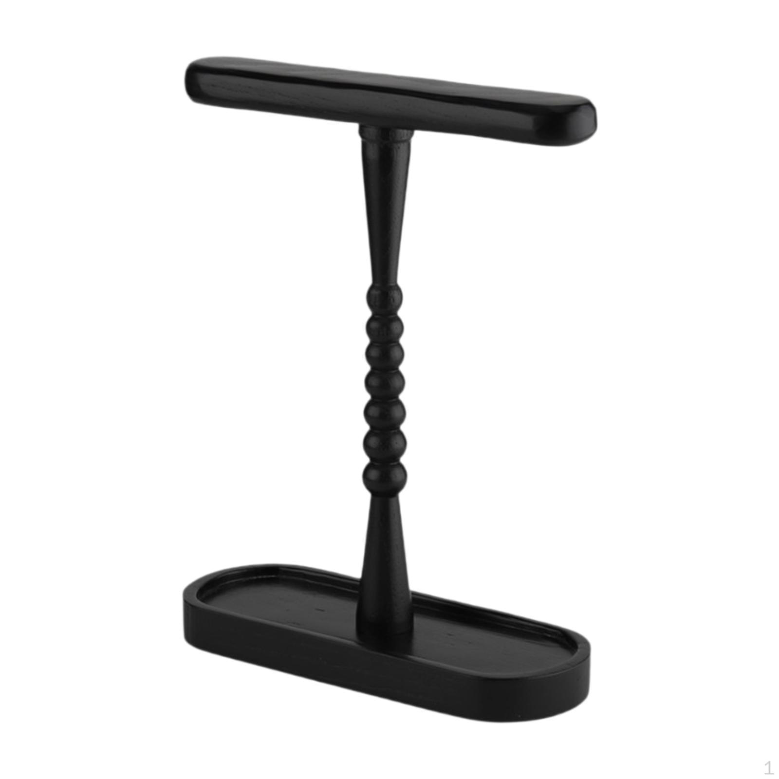 

Desk Headphone Stand Rack Wooden Easy Assembly Display Multi Functional Black