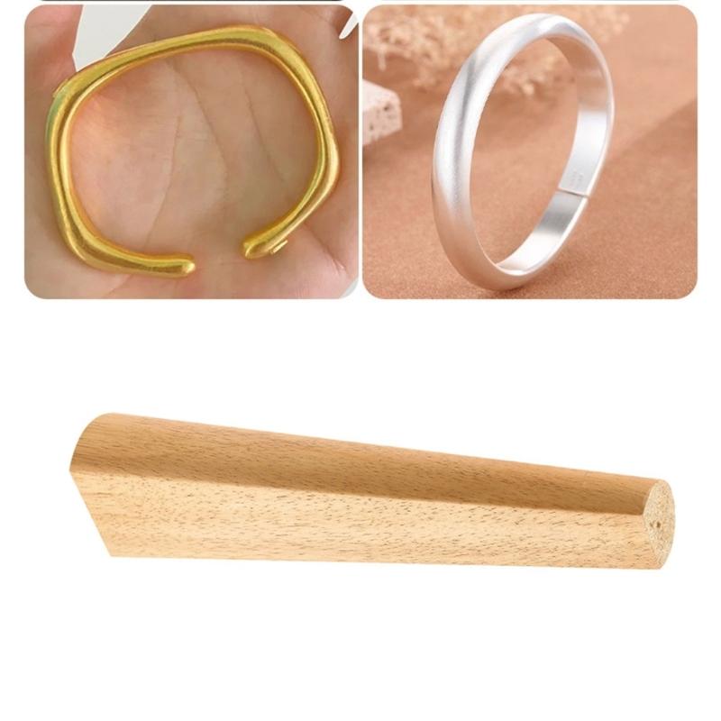 Round Shape Bracelet Adjuster Wood Deformation Mandrel for Jewelry Adjustment and Repair Jewellery Reshaping Tool