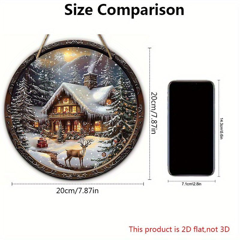 Christmas Decorations, 2D Plane Hanging Wooden Signs, Interior Wall or Door Decoration, Garden Decoration, Christmas Gifts for Friends