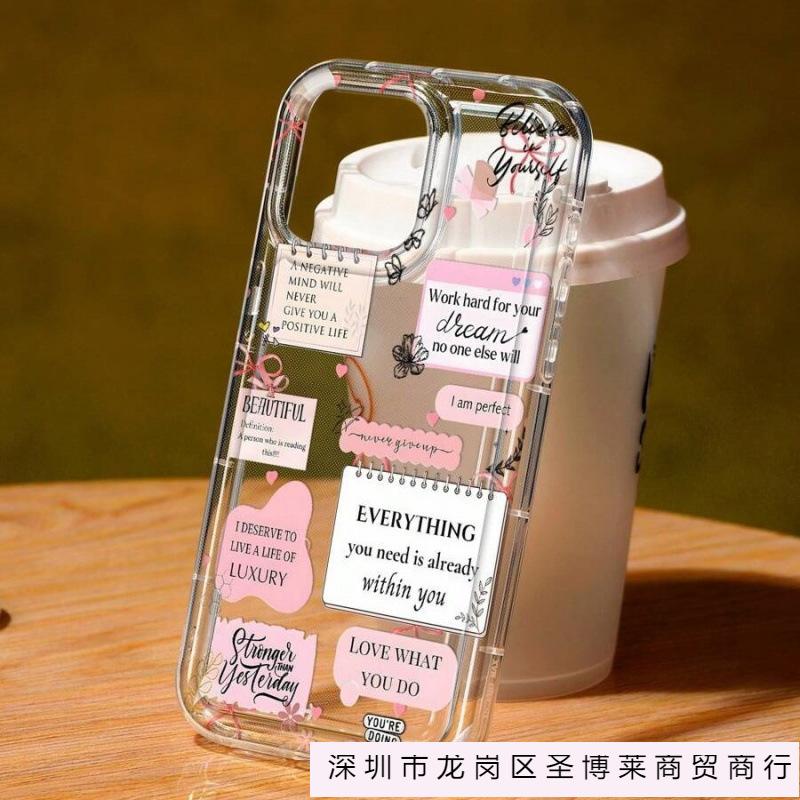 English label applies to Apple 16 mobile phone case iPhone15 transparent 14 airbag 13promax12 advanced