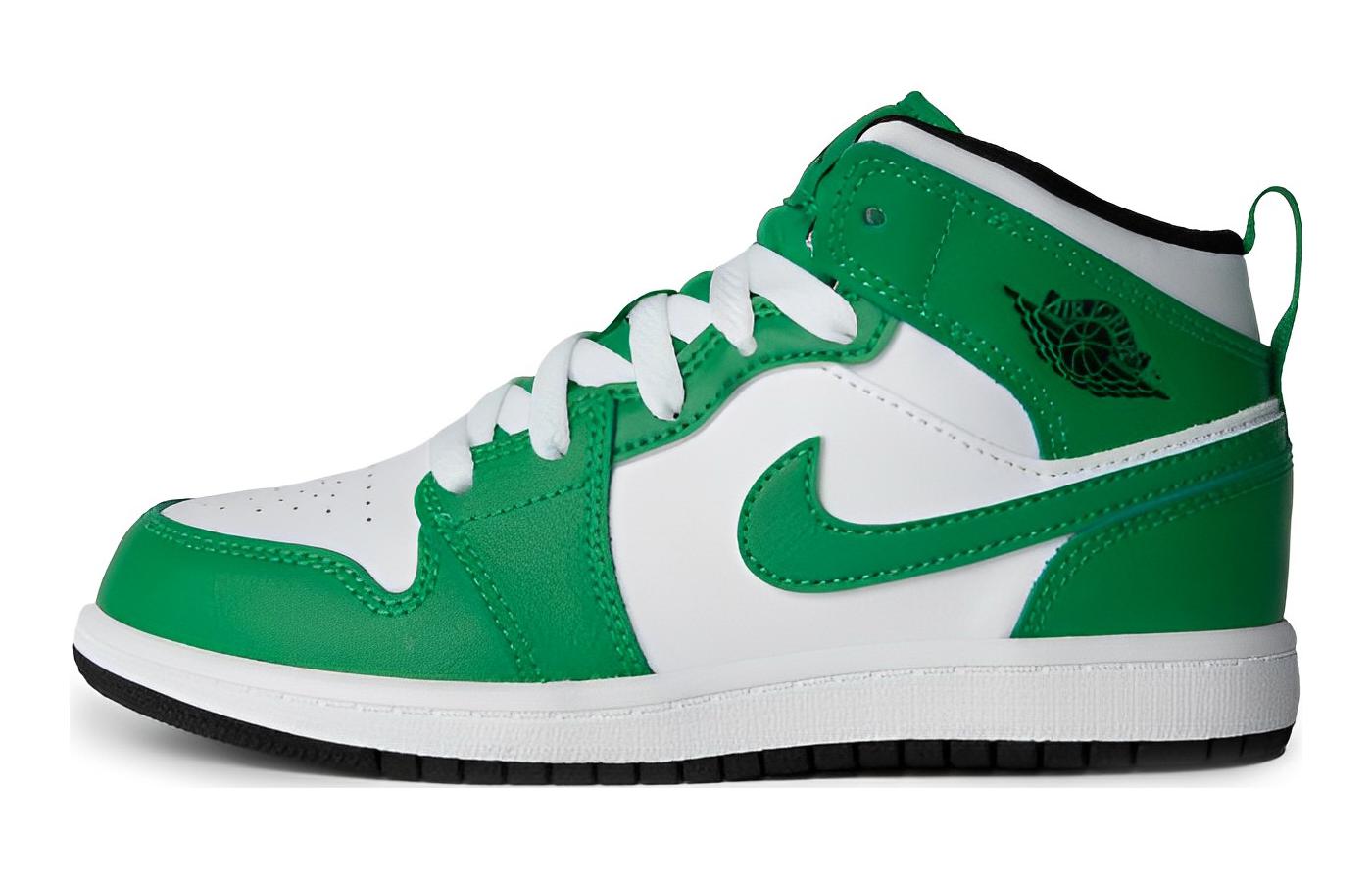 Jordan Kids Air Jordan 1 Mid Lucky Green Sneakers DQ8424-301 34