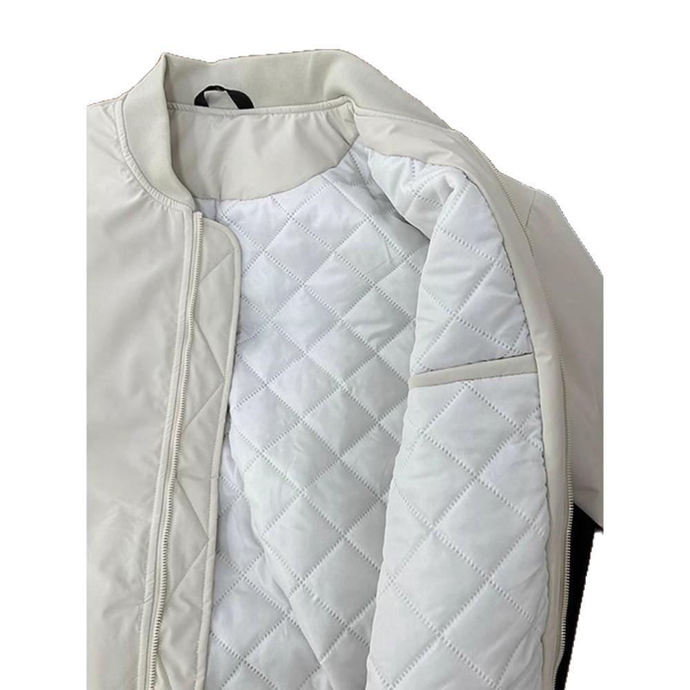 Men's American Style Thickened Flight Jacket for Autumn and Winter - Cotton Padded, Clean Fit Baseball Coat