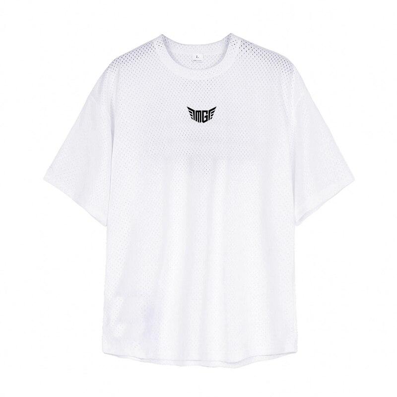 

Muscleguys, новые поступления, мужские простые тонкие дышащие футболки с короткими рукавами и короткими рукавами, летние спортивные топы для фитнеса, впитывающие пот футболки XXL белый