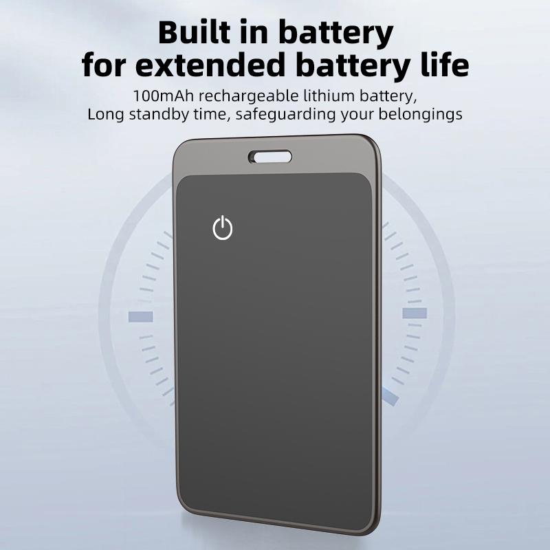 Smart Anti-Lost Tag Portable GPS Tracker Card Finder Wallet Keys Pocket Locator for IOS and Android with Tempered Glass Mirror